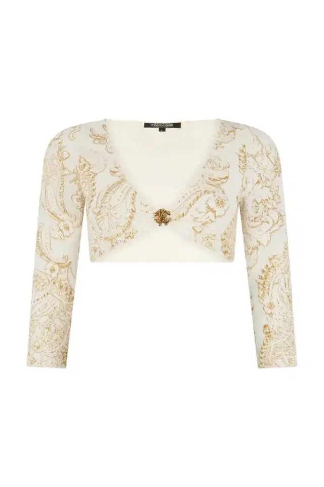 Ornamental White Print Top