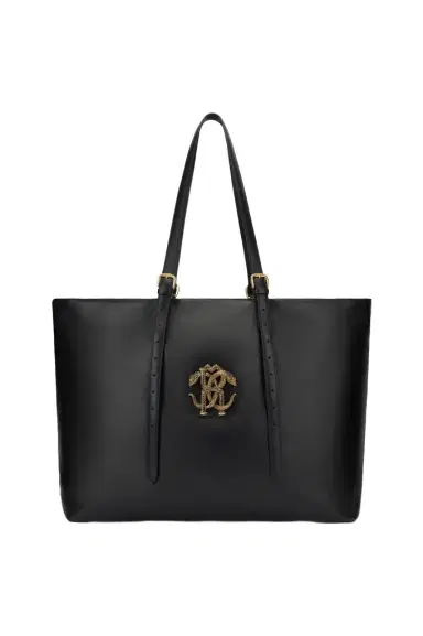 Roberto Cavalli Leather Bag with Logo | Thumbnail 1 Roberto Cavalli Leather Bag with Logo | Thumbnail 1