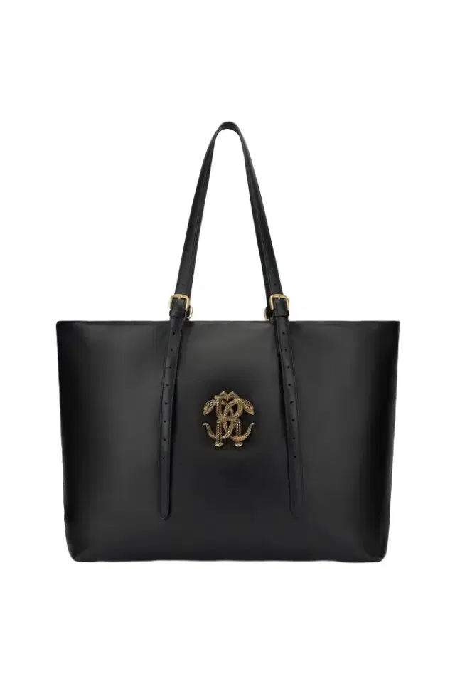 Roberto Cavalli Leather Bag with Logo