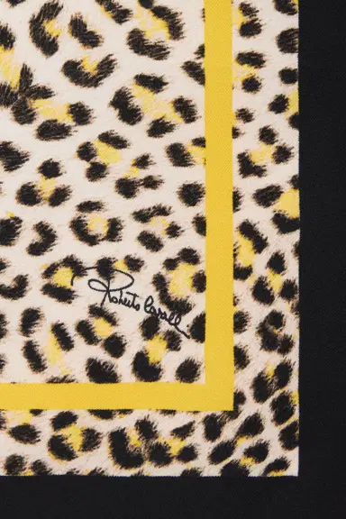 Roberto Cavalli Silk Scarf with Pop Jaguar Print | Thumbnail 2