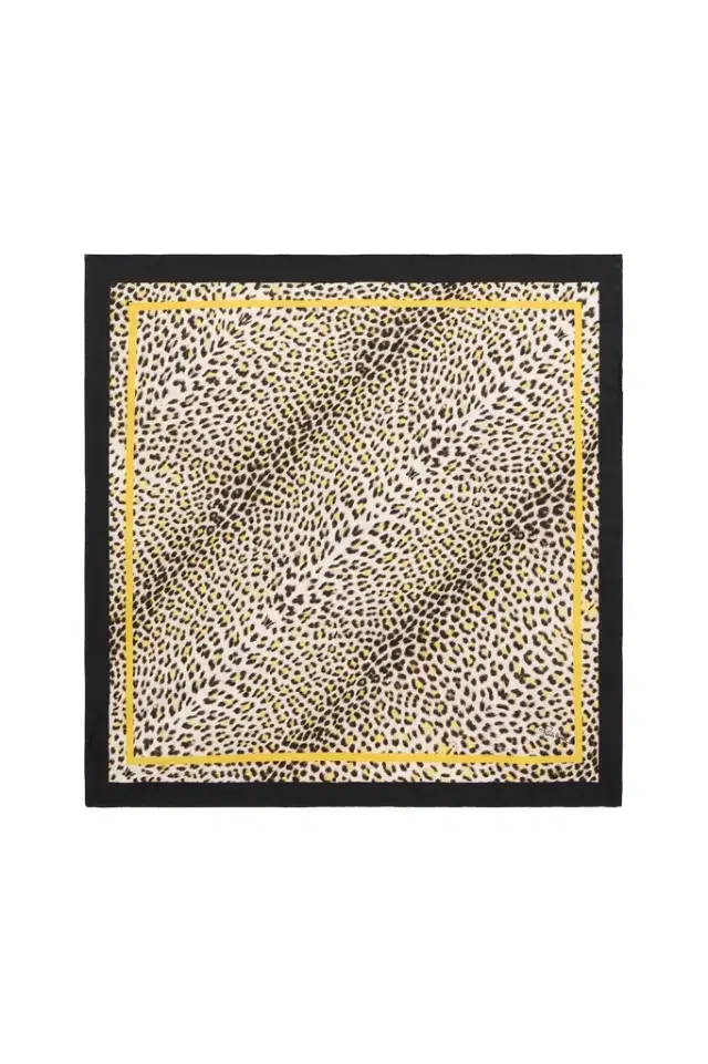 Silk Scarf with Pop Jaguar Print