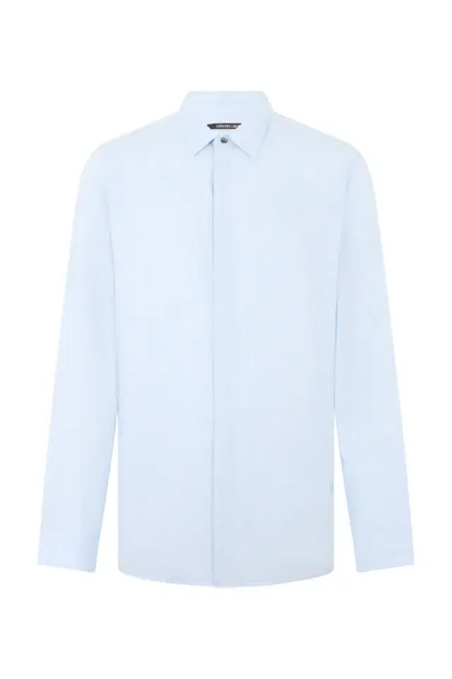 Roberto Cavalli Light Blue Linen Shirt