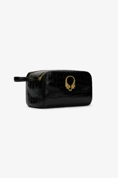 Roberto Cavalli Black Leather Cosmetic Case | Thumbnail 3 Roberto Cavalli Black Leather Cosmetic Case | Thumbnail 3