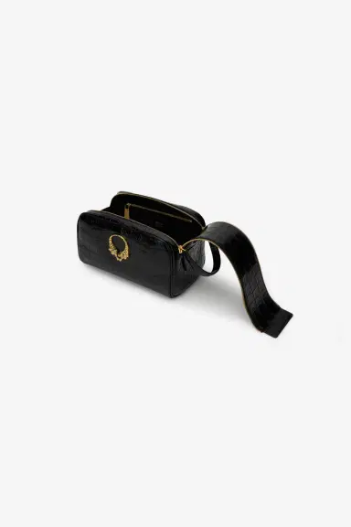 Roberto Cavalli Black Leather Cosmetic Case | Thumbnail 4 Roberto Cavalli Black Leather Cosmetic Case | Thumbnail 4