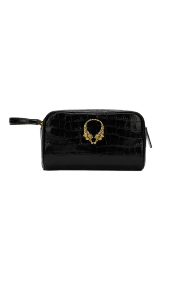 Roberto Cavalli Black Leather Cosmetic Case | Thumbnail 1 Roberto Cavalli Black Leather Cosmetic Case | Thumbnail 1