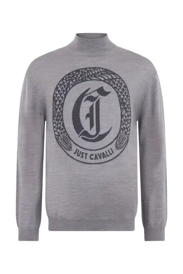 Roberto Cavalli Grey Sweater with Logo