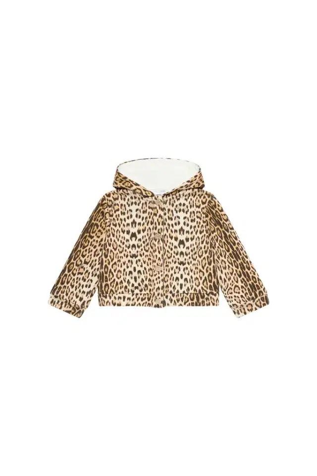 Roberto Cavalli Hooded Sweatshirt With Jaguar Skin Print