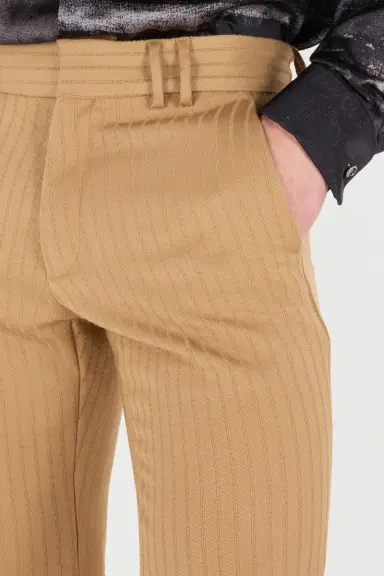 Roberto Cavalli Striped Virgin Wool Pants | Thumbnail 4