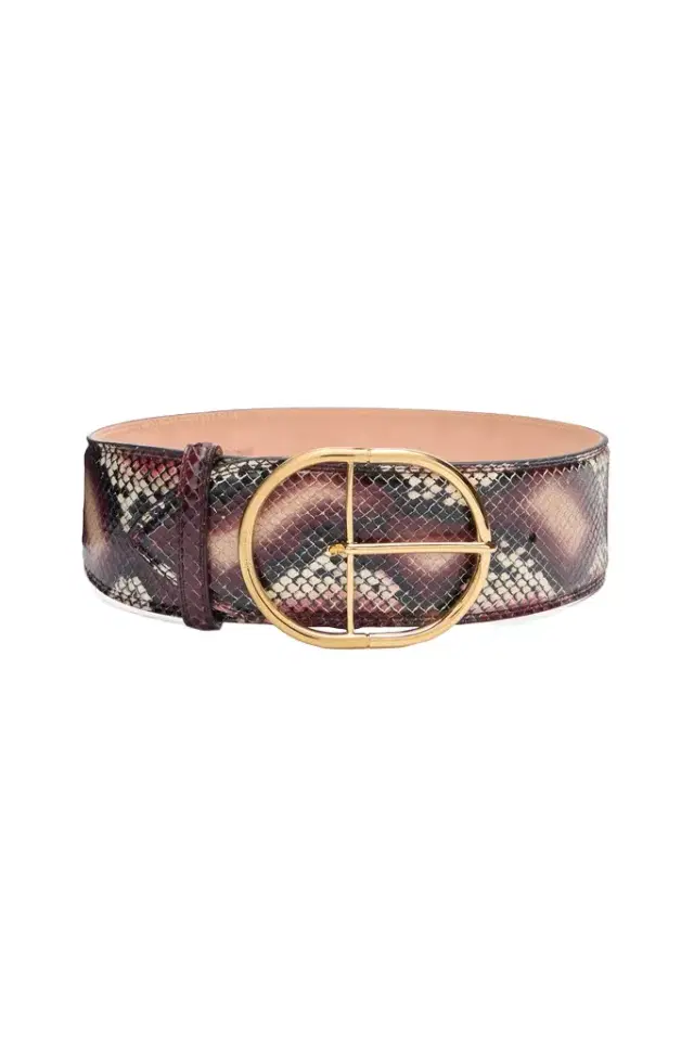 Roberto Cavalli Shaped belt in printed leather