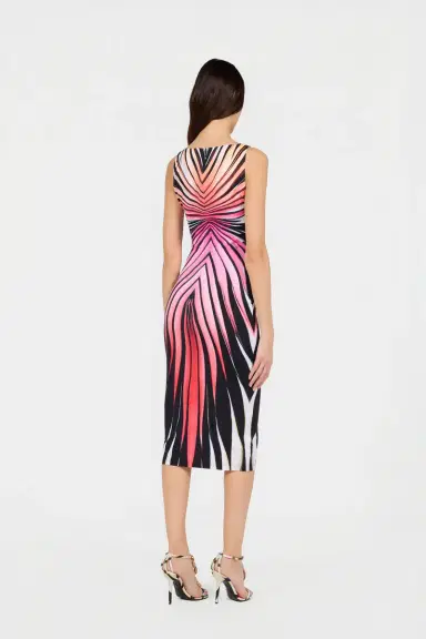 Roberto Cavalli Ray Of Paradise Print Midi Dress | Thumbnail 3 Roberto Cavalli Ray Of Paradise Print Midi Dress | Thumbnail 3
