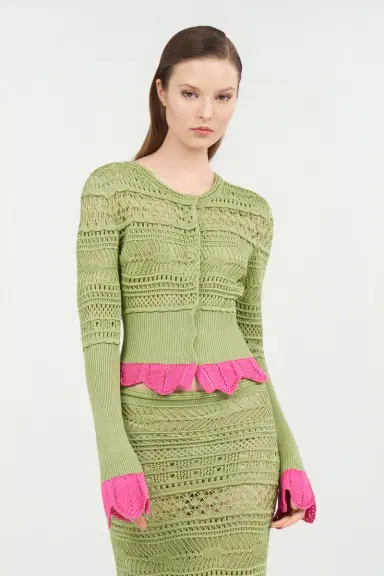 Roberto Cavalli Knit cardigan with contrast details | Thumbnail 2