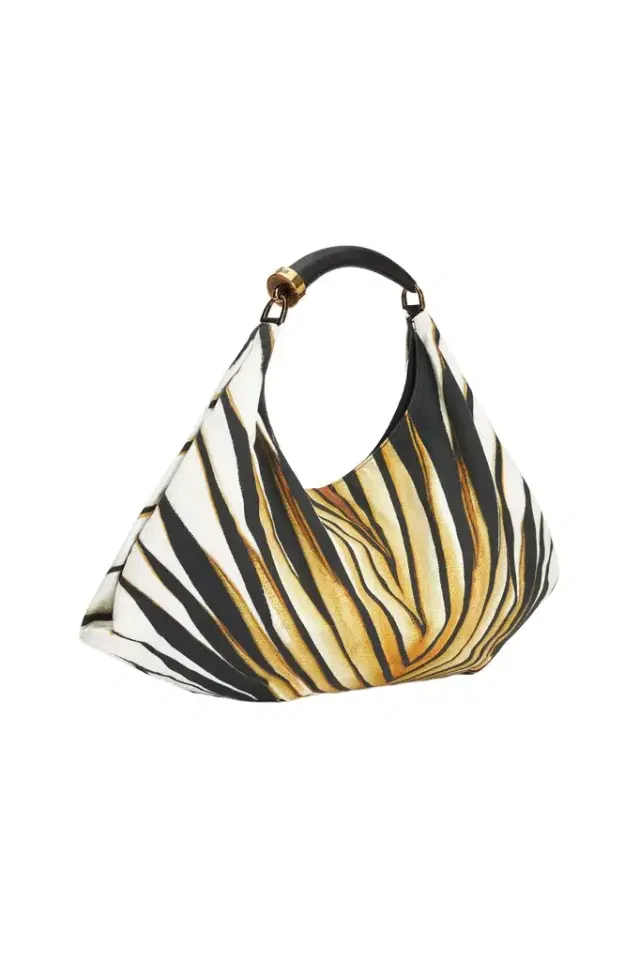 Roberto Cavalli Ray Of Gold Print Shoulder Bag