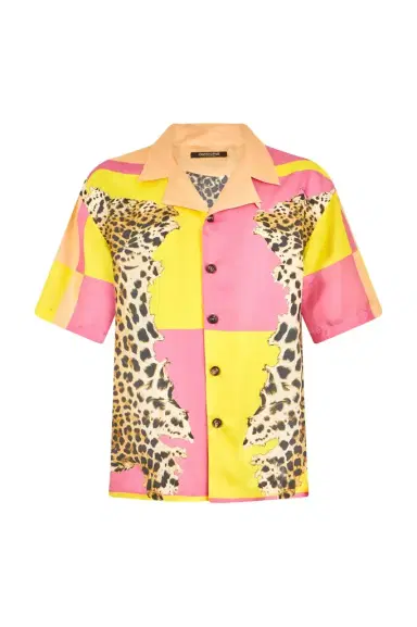 Roberto Cavalli Cavalli Pop Print Silk Shirt | Thumbnail 1 Roberto Cavalli Cavalli Pop Print Silk Shirt | Thumbnail 1