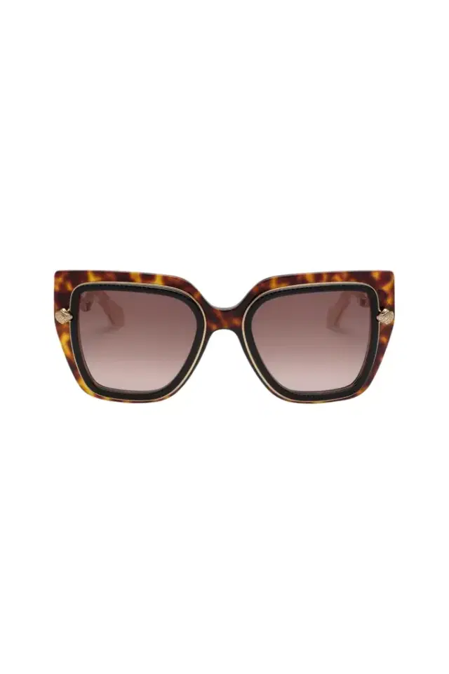 Roberto Cavalli Wide and feminine front sunglasses with double ring decoration
