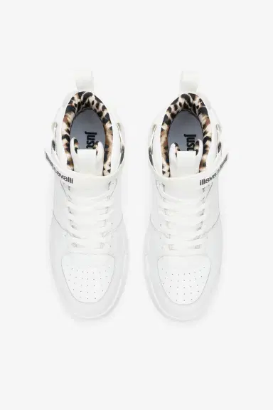 Roberto Cavalli White High Top Sneakers | Thumbnail 4 Roberto Cavalli White High Top Sneakers | Thumbnail 4