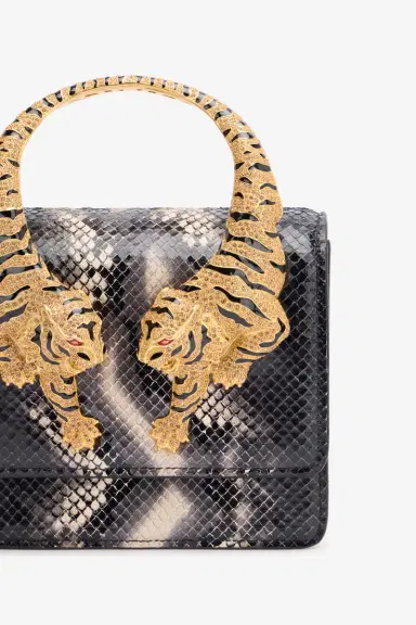 Roberto Cavalli Python-Print Roar Bag | Thumbnail 4 Roberto Cavalli Python-Print Roar Bag | Thumbnail 4