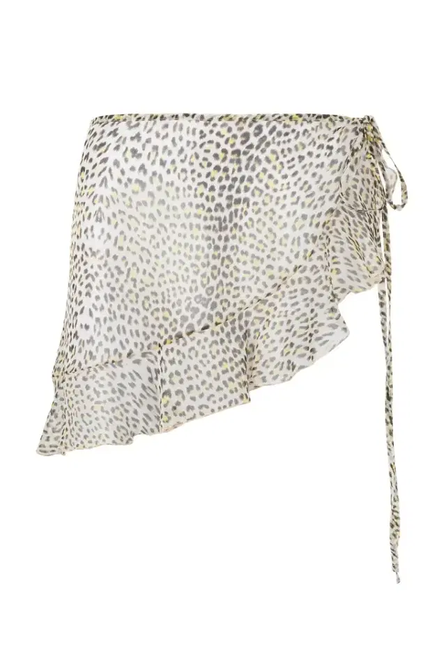 Baby Jaguar Print Silk Pareo