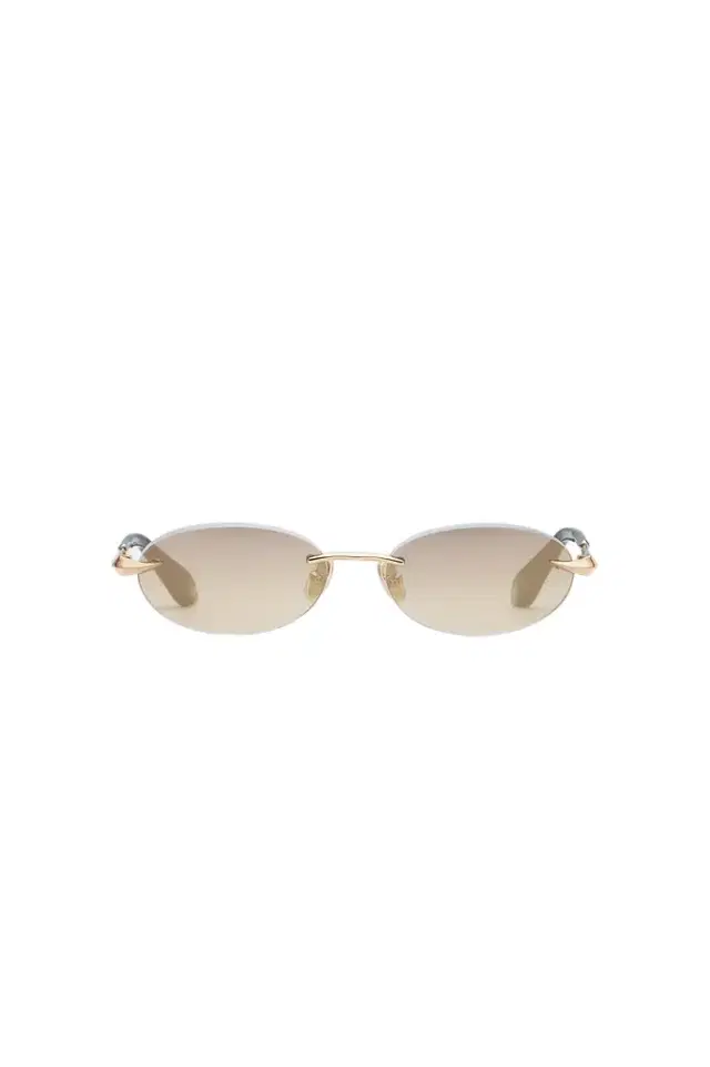 Oval rimless sunglasses
