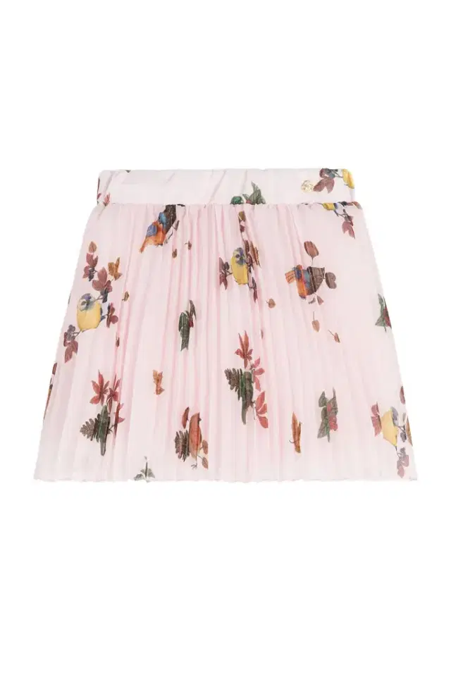Roberto Cavalli Bird-Print Pleated Skirt