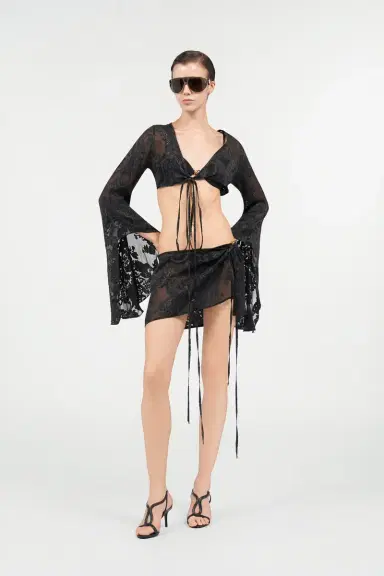 Roberto Cavalli Ornamental Black Top | Thumbnail 7 Roberto Cavalli Ornamental Black Top | Thumbnail 7