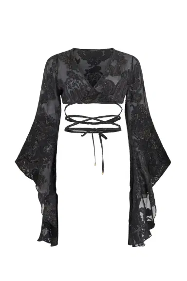 Roberto Cavalli Ornamental Black Top | Thumbnail 1 Roberto Cavalli Ornamental Black Top | Thumbnail 1