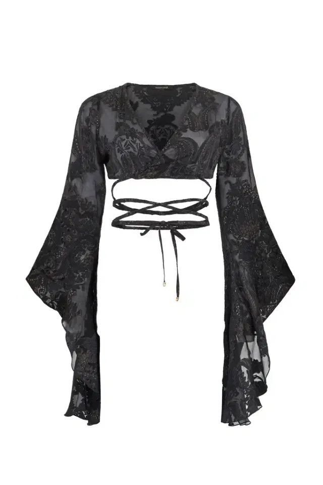 Roberto Cavalli Ornamental Black Top
