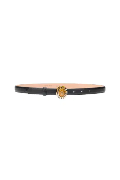 Roberto Cavalli Black Leather Belt With Monogram RC Buckle | Thumbnail 1 Roberto Cavalli Black Leather Belt With Monogram RC Buckle | Thumbnail 1