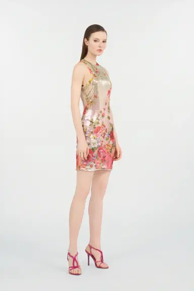 Roberto Cavalli Miami Flowers Print Mini Dress | Thumbnail 2 Roberto Cavalli Miami Flowers Print Mini Dress | Thumbnail 2