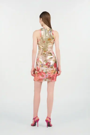 Roberto Cavalli Miami Flowers Print Mini Dress | Thumbnail 3 Roberto Cavalli Miami Flowers Print Mini Dress | Thumbnail 3