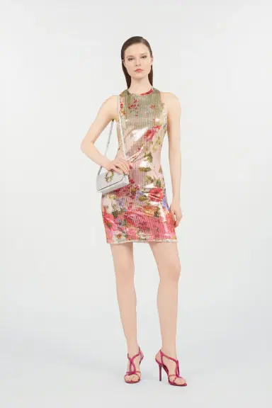 Roberto Cavalli Miami Flowers Print Mini Dress | Thumbnail 6 Roberto Cavalli Miami Flowers Print Mini Dress | Thumbnail 6
