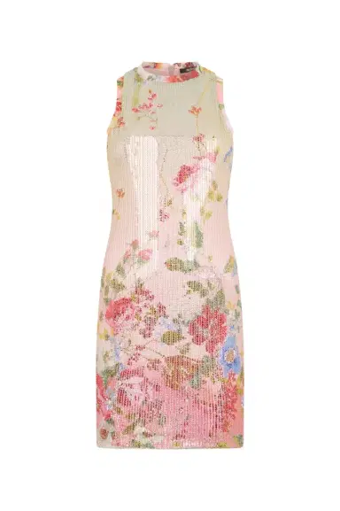 Roberto Cavalli Miami Flowers Print Mini Dress | Thumbnail 1 Roberto Cavalli Miami Flowers Print Mini Dress | Thumbnail 1