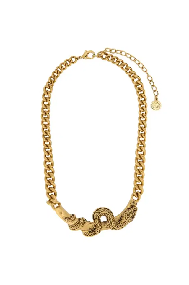 Serpentine Gold Necklace