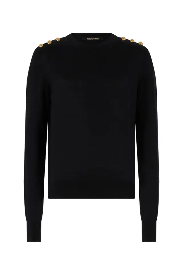 Roberto Cavalli Sweater with gold buttons