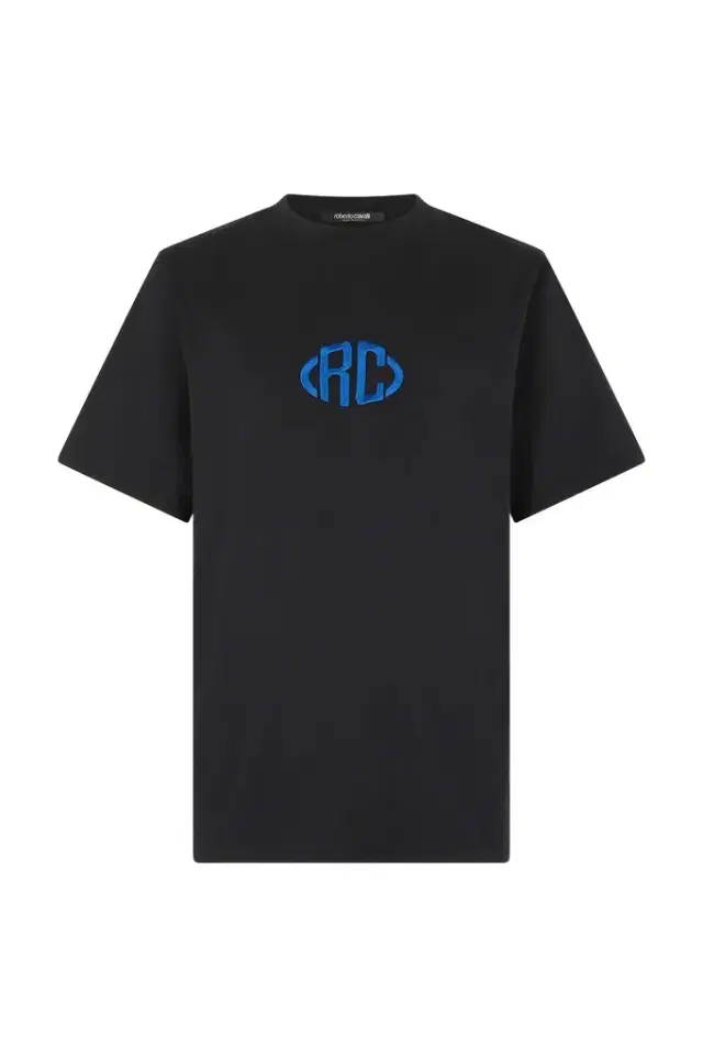 Roberto Cavalli Cotton T-Shirt With Monogram