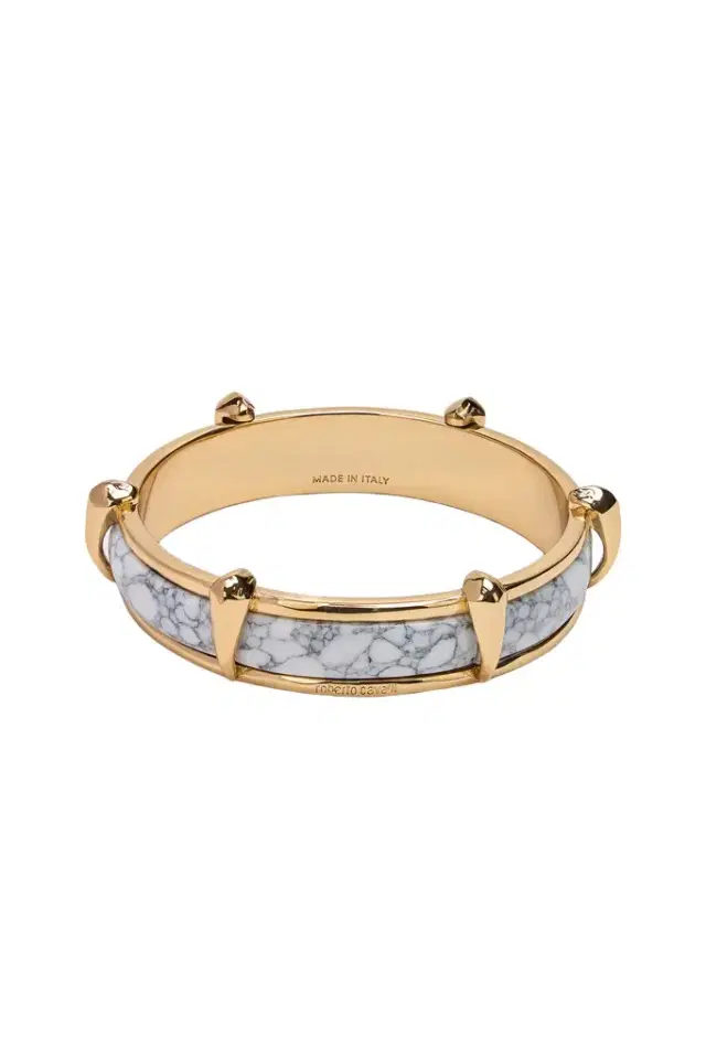 Roberto Cavalli Rigid marble-effect bracelet