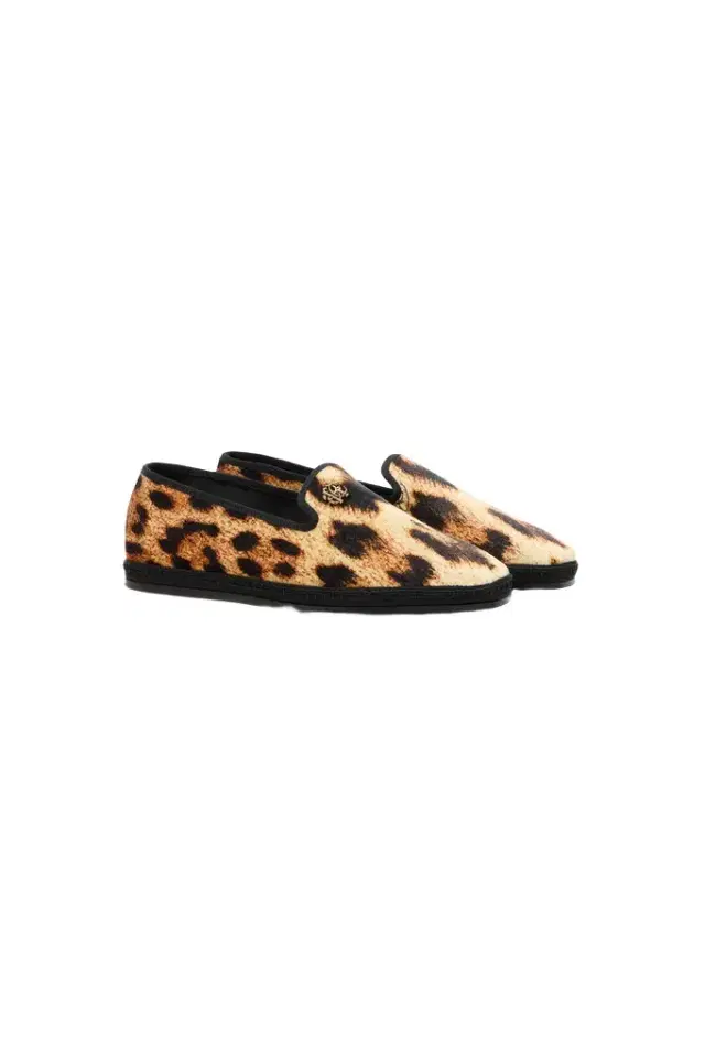 Roberto Cavalli Cheetah Skin Flat Loafers