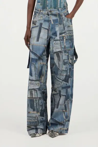Roberto Cavalli Patchwork Capsule Collection Cargo Jeans | Thumbnail 2