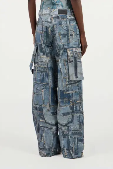 Roberto Cavalli Patchwork Capsule Collection Cargo Jeans | Thumbnail 3