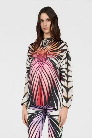 Roberto Cavalli Ray Of Paradise Print Silk Shirt | Thumbnail 2 Roberto Cavalli Ray Of Paradise Print Silk Shirt | Thumbnail 2