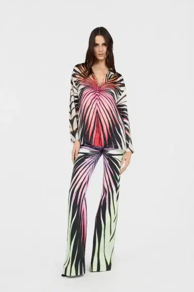 Roberto Cavalli Ray Of Paradise Print Silk Shirt | Thumbnail 6 Roberto Cavalli Ray Of Paradise Print Silk Shirt | Thumbnail 6