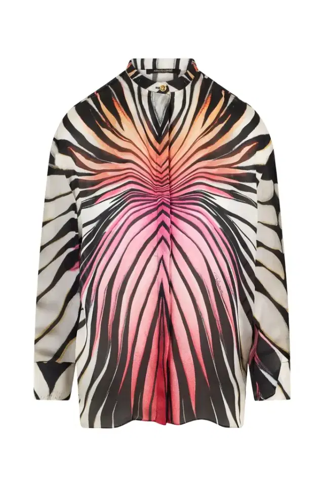 Ray Of Paradise Print Silk Shirt