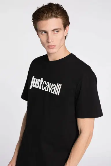 Roberto Cavalli Just Cavalli Logo-Print Cotton T-Shirt | Thumbnail 4