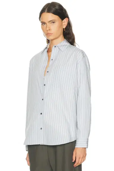 LESET Yoshi Stripe Classic Button Down Top | Thumbnail 2