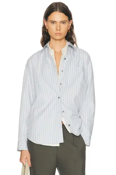 LESET Yoshi Stripe Classic Button Down Top | Thumbnail 1
