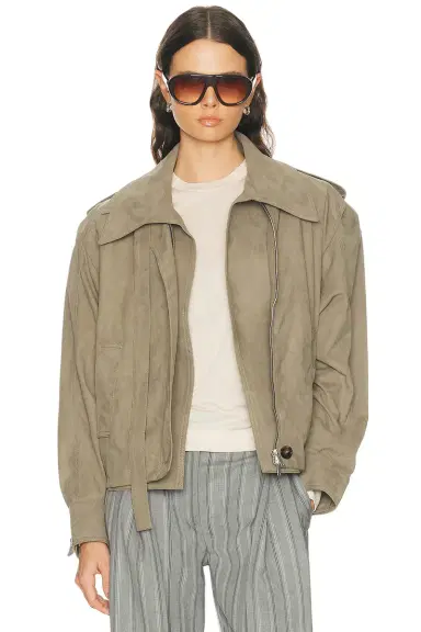 Stella McCartney Suede Double Layer Jacket | Thumbnail 1 Stella McCartney Suede Double Layer Jacket | Thumbnail 1