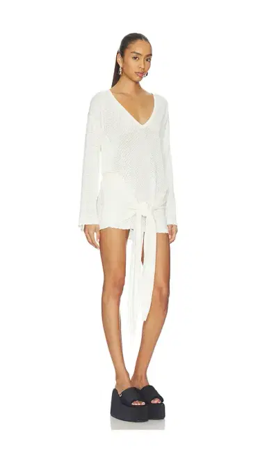 The Attico V Neck Mini Dress | Thumbnail 6 The Attico V Neck Mini Dress | Thumbnail 6