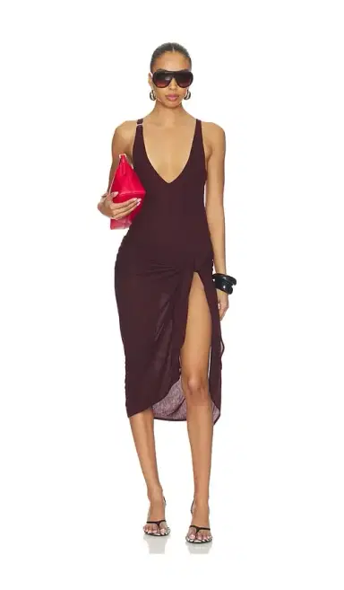 The Attico High Slit Midi Dress | Thumbnail 6