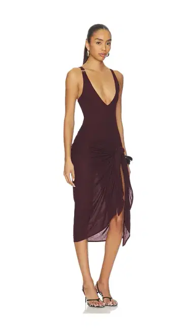 The Attico High Slit Midi Dress | Thumbnail 7