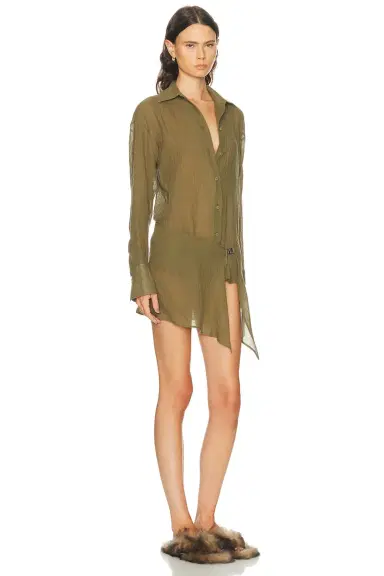 The Attico Shirt Mini Dress | Thumbnail 2 The Attico Shirt Mini Dress | Thumbnail 2