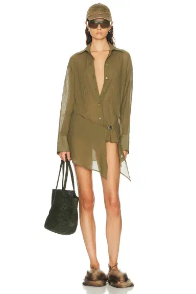 The Attico Shirt Mini Dress | Thumbnail 1 The Attico Shirt Mini Dress | Thumbnail 1
